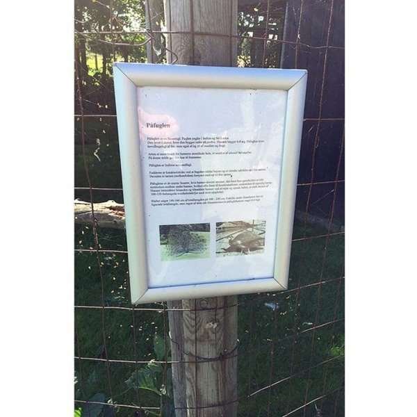 Opti Klikramme med 25mm aluminium profil, s&oslash;lv - A3