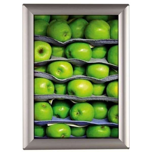 Opti Klikramme med 25mm aluminium profil, s&oslash;lv - A4