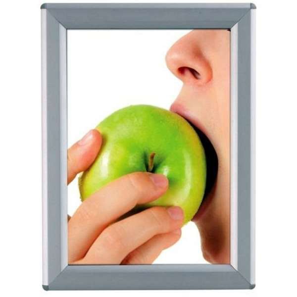 Opti Klikramme med 14mm aluminium profil, sølv - A6