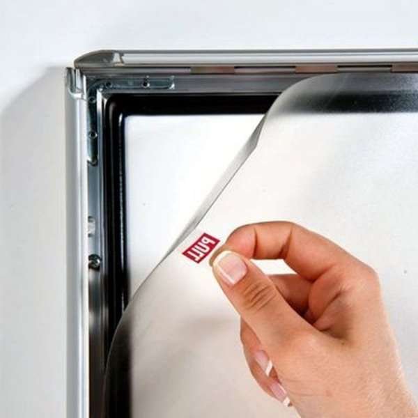 Watersafe Klikramme med 25mm aluminium profil, s&oslash;lv - A4