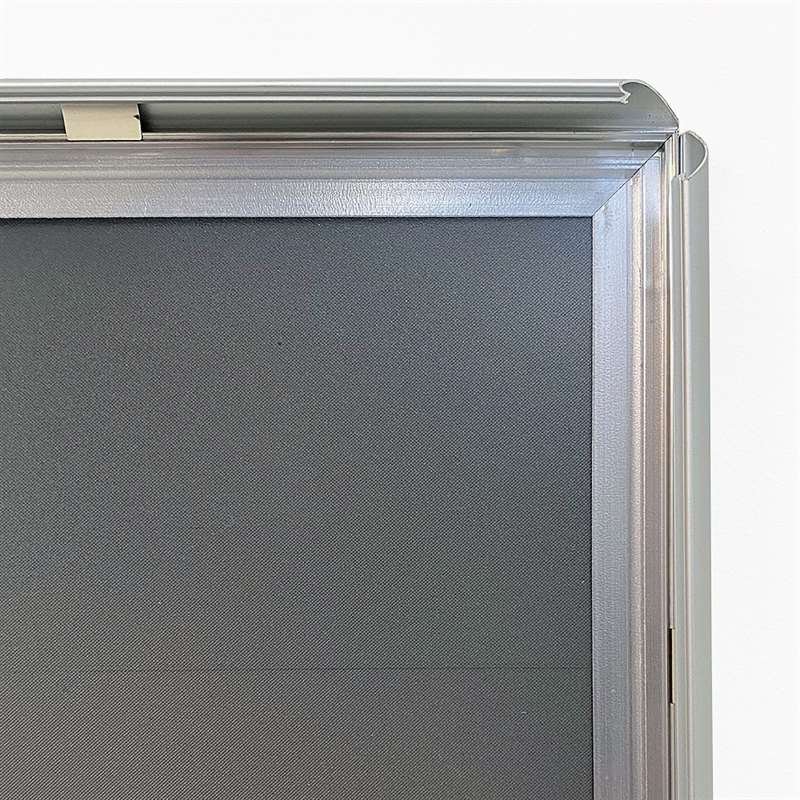 Klikramme med 17mm aluminium profil, sølv - A4