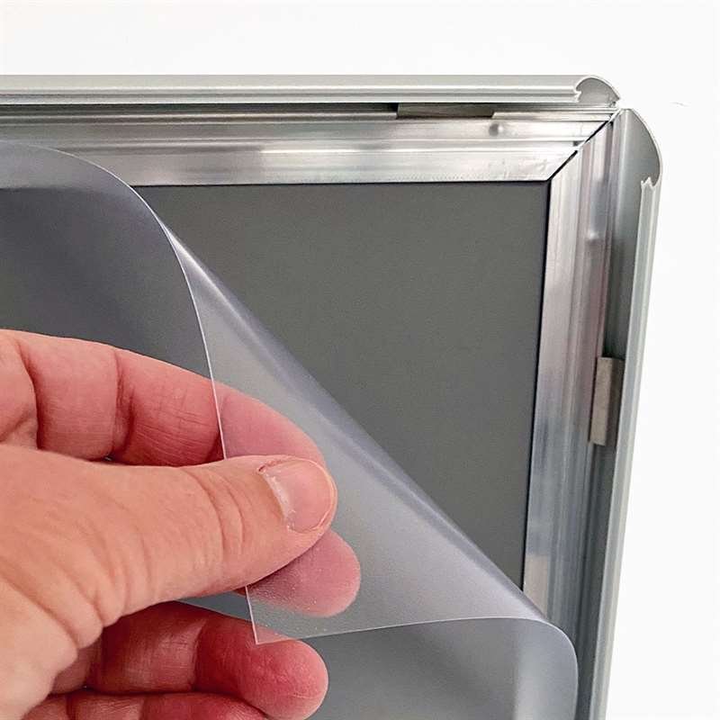 Klikramme med 20mm aluminium profil, sølv - A4