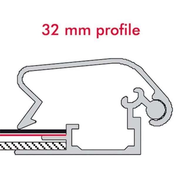 Klikramme med 32mm aluminium Rondo profil, sølv - 50x70 cm