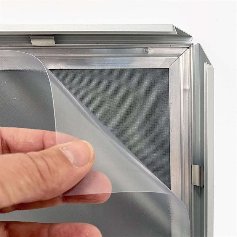 Klikramme med 20mm aluminium fladprofil, sølv - A3