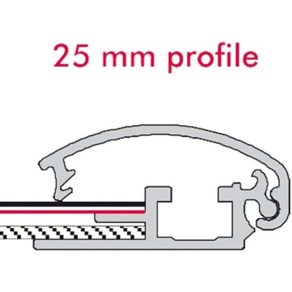 Klikramme med 25mm aluminium profil, rød - A4