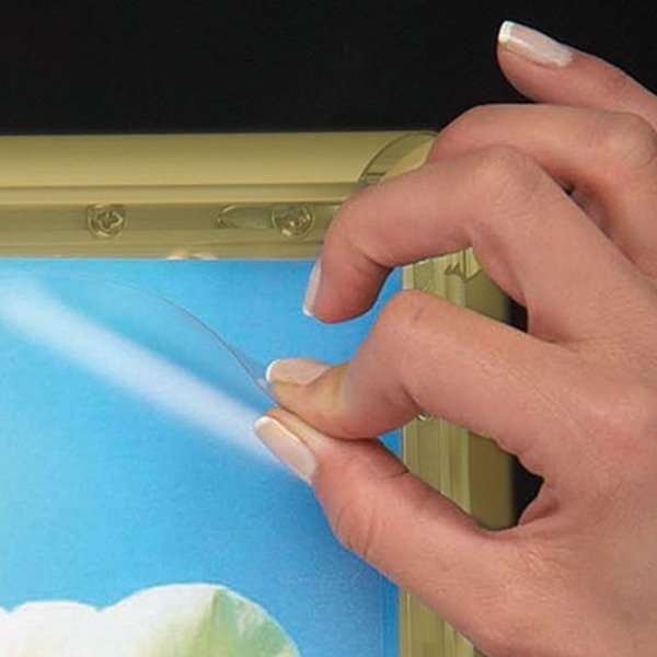 Klikramme med 25mm aluminium profil, guld - A4