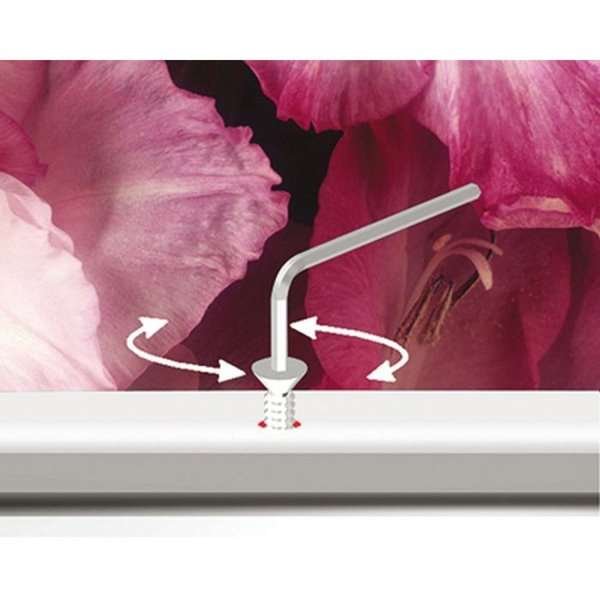 Låsbar Klikramme med 32mm aluminium profil, sølv - A4