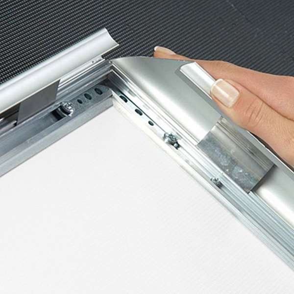 Klikramme med 45mm aluminium profil, sølv - 100x140 cm