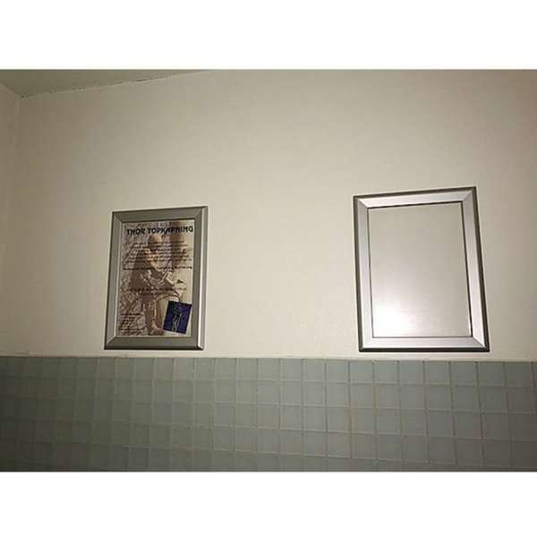 Klikramme med 32mm aluminium fladprofil, sølv - 50x70 cm