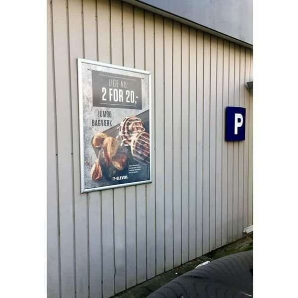 Klikramme med 30mm aluminium profil, sølv - 50x70 cm