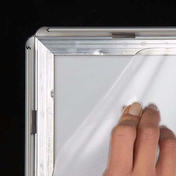 Klikramme med 15mm aluminium profil, sølv - A4