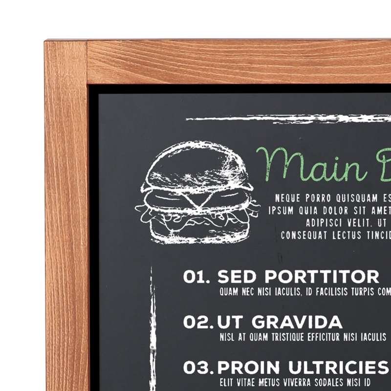 Wooden Wind-Sign Waterbase gadeskilt med ståltavler, 59 x 78 cm