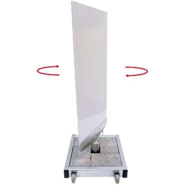 Outdoor Spin-Sign Gadeskilt - 40x79 cm - hvid