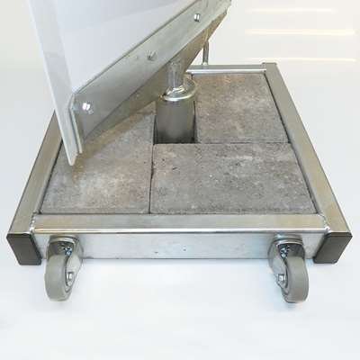 Outdoor Spin-Sign Gadeskilt - 40x79 cm - hvid