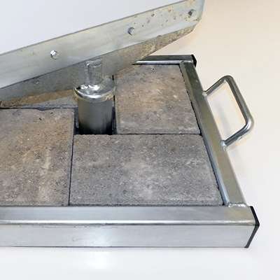 Outdoor Spin-Sign Gadeskilt - 40x79 cm - hvid