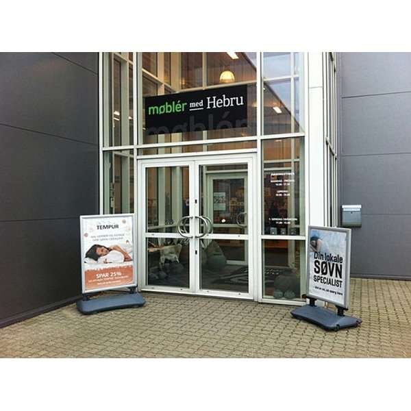 Wind-Sign Waterbase Budget Gadeskilt - 70x100 cm - sølv