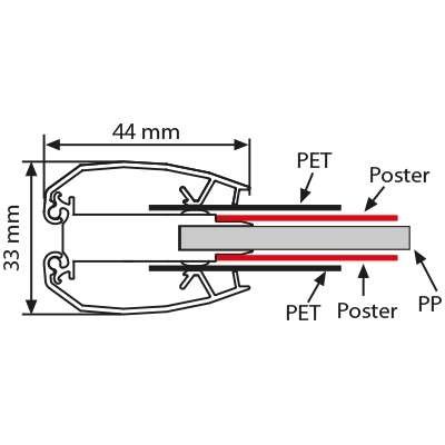 Wind-Line Basic Gadeskilt - 70x100 cm - sølv