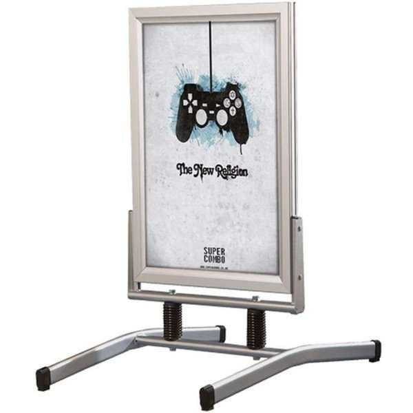 Wind-Line Lux Gadeskilt - 70x100 cm - sølv