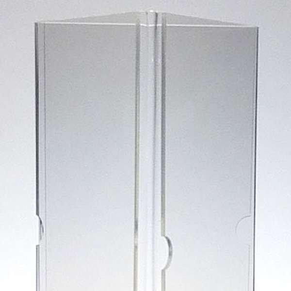 Triangle Menukortholder vertikal - 3xM65 Flyer - 9.9x21 cm