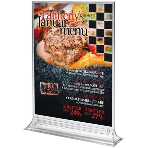 Upright Menukortholder vertikal - A4 - 21x29.7 cm