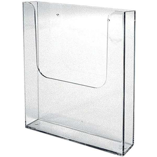 Akryl Brochureholder til væg - vertikal - A5 - 14.8x21 cm