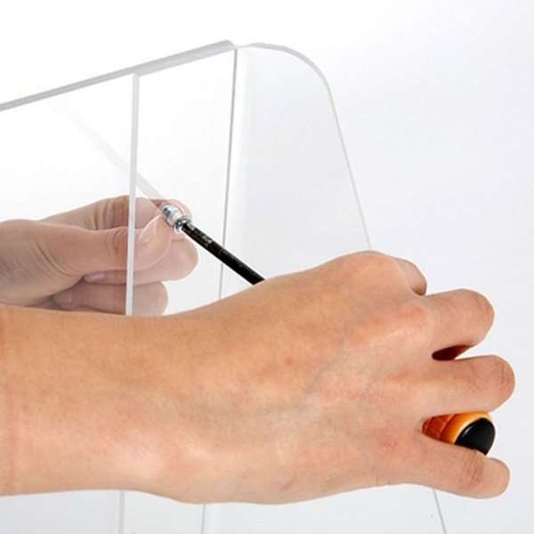 Hygiejneskærm til bord, 90 x 65 cm