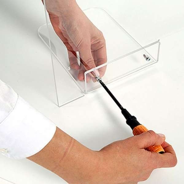 Hygiejneskærm til bord, 90 x 65 cm