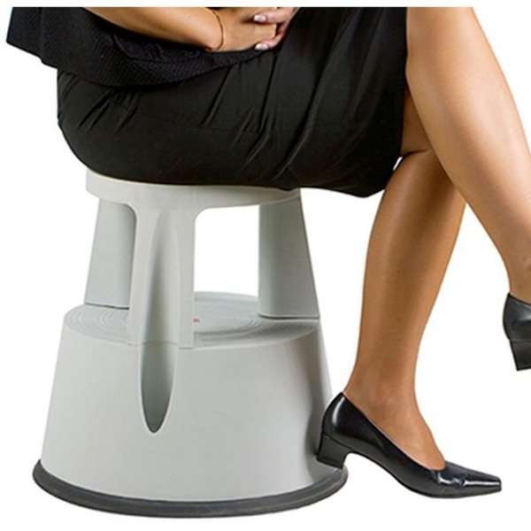 Elefantfod skammel i plast - Antracit