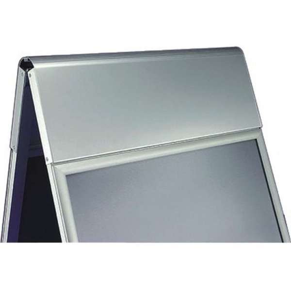 Alu-Line Logo Change Gadeskilt med logoplade - 70x100 cm - s&oslash;lv