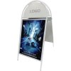 Gotik Budget Gadeskilt med logoplade - 50x70 cm - hvid #2