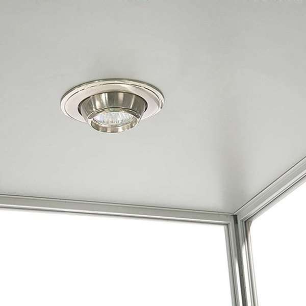 Vitrine glasskab - Showcase Tower Solo glasmontre med underskab, LED lys og lås - sølv