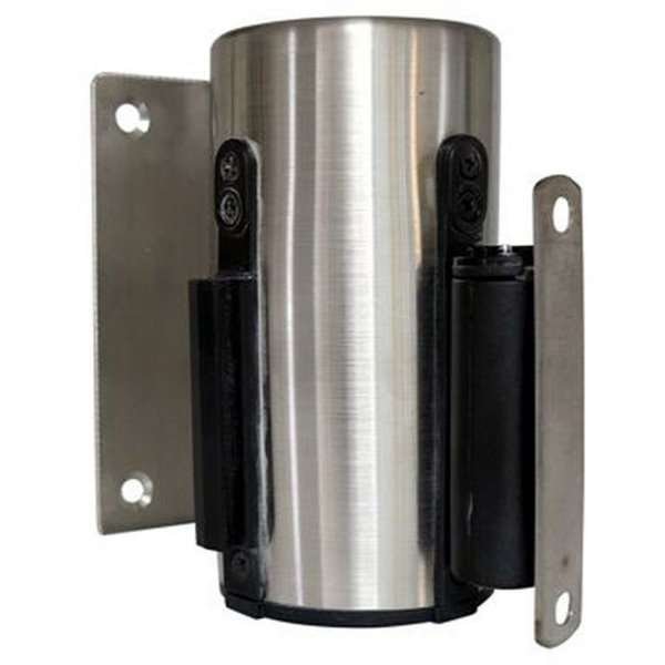 Sølv Afspærringsstolpe Bælte Dispenser Til Vægmontering - Rød, 180 cm