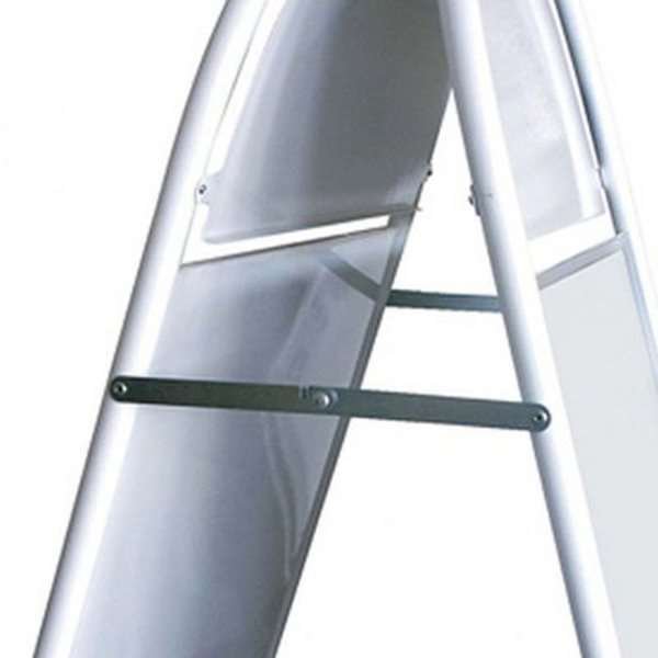 Expo Gotik Lux Gadeskilt med logoplade - 70x100 cm - hvid