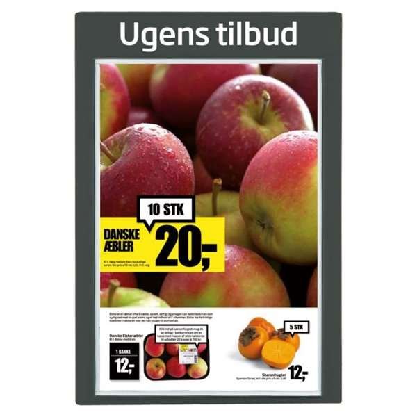 Info Modul tavle i plastik med APET frontplader, koksgrå - 1xA1