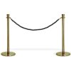 Afsp&aelig;rringsstolpe, Crowd Barrier, 2 standere, Guld, Sort #1