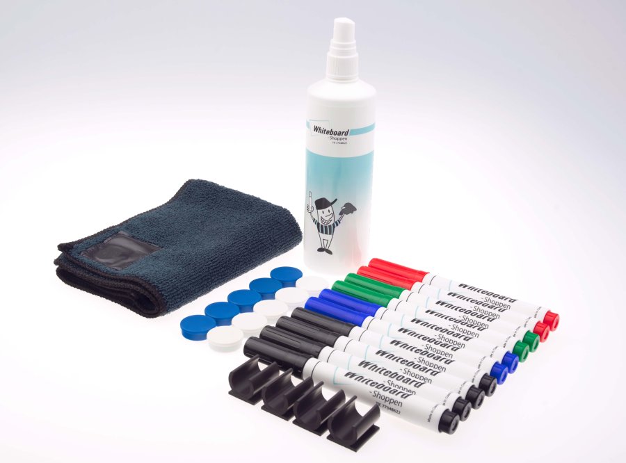 Stort tilbehørssæt til whiteboardtavler, alt hvad du behøver og lidt til