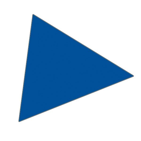 Magnet trekant 1x1 cm (180 stk pr. ark) - Bl&aring;