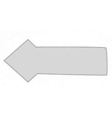 Magnet pil 1x2 cm (30 stk pr. ark)  - Grå