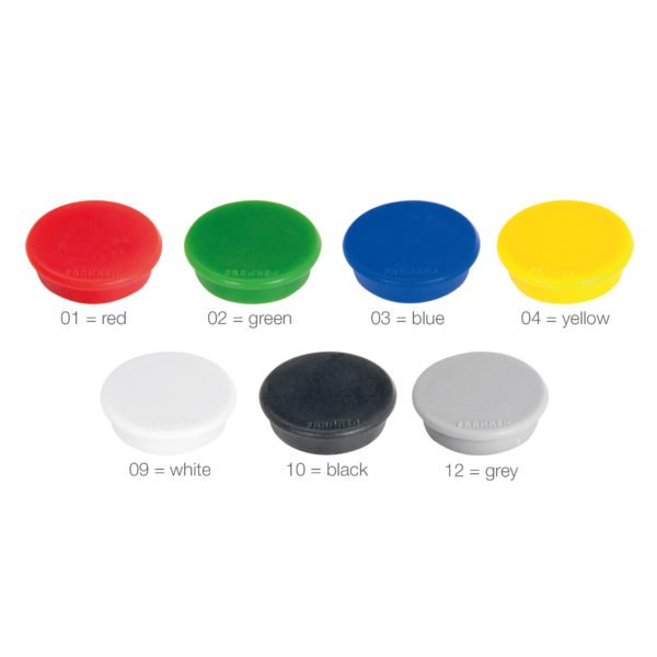 Magneter i pakke med 10 stk.  - 13 mm - Hvid
