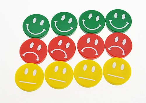 Smiley magnet - Gul/neutral smiley