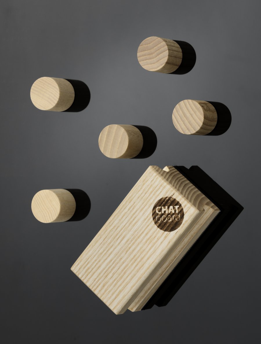 CHAT BOARD Woody magnet natural