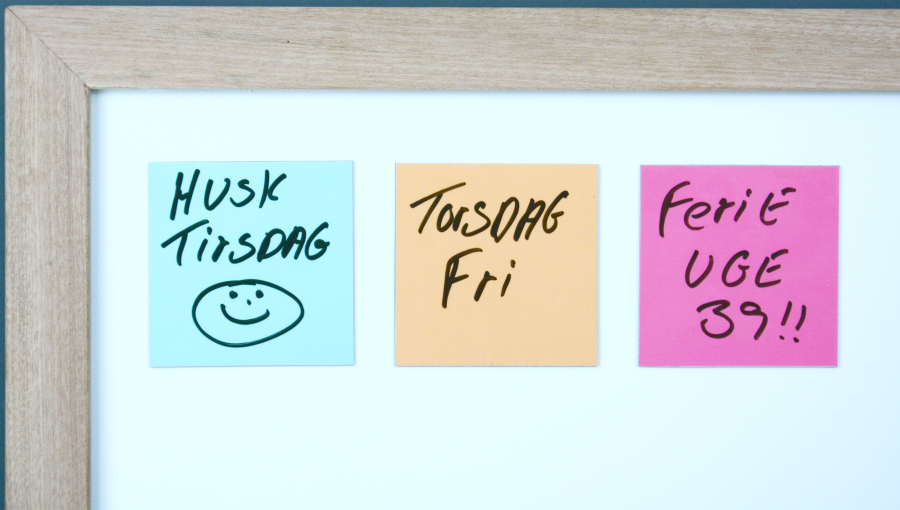 Magnetisk post-it med whiteboard overflade - Gul