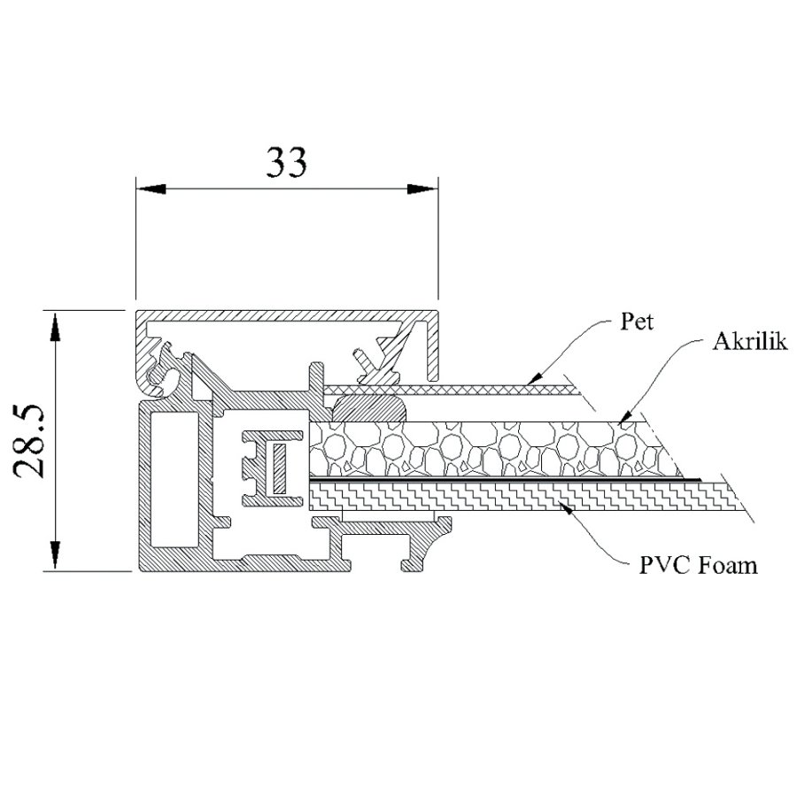 Crown LED Out Box, enkeltsidet, A4