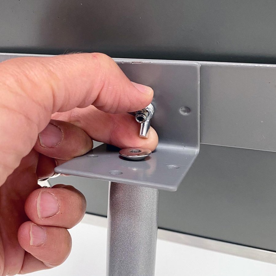 BASIC Infostand A3 - 92mm h&oslash;j - A3 Klikramme profil 25mm, s&oslash;lv