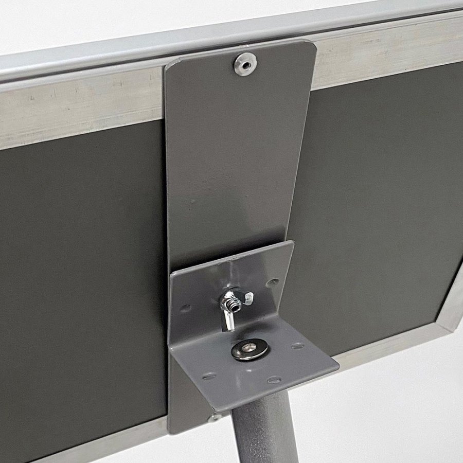 BASIC Infostand A3 - 92mm h&oslash;j - A3 Klikramme profil 25mm, s&oslash;lv