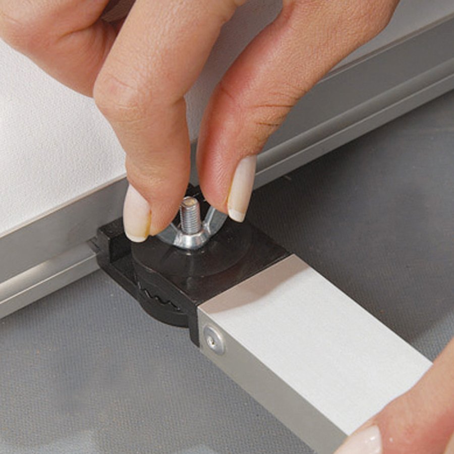 Quick L-Banner, enkeltsidet, 100 x 200 cm, alu