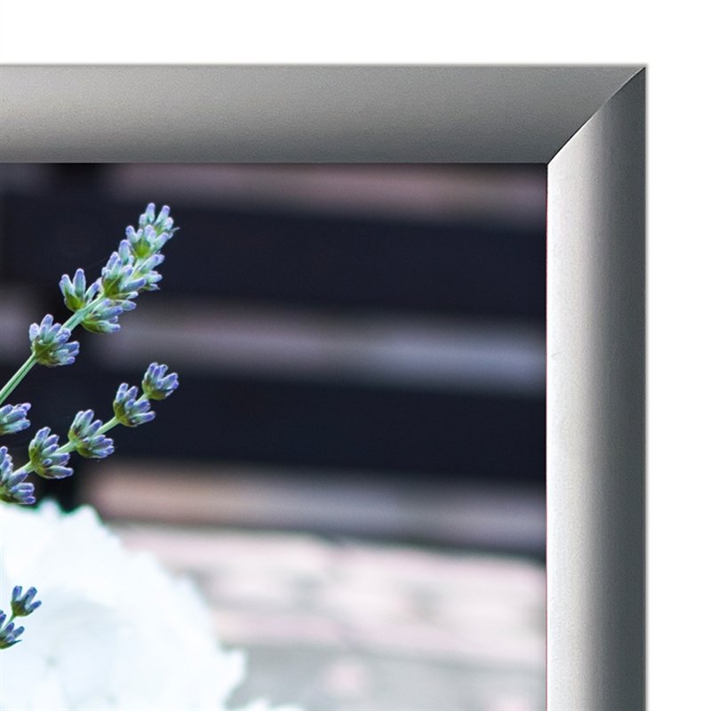 Klikramme Fast-Fix (med tape monteret på bagsiden), alu/sølv, 25 mm, A5