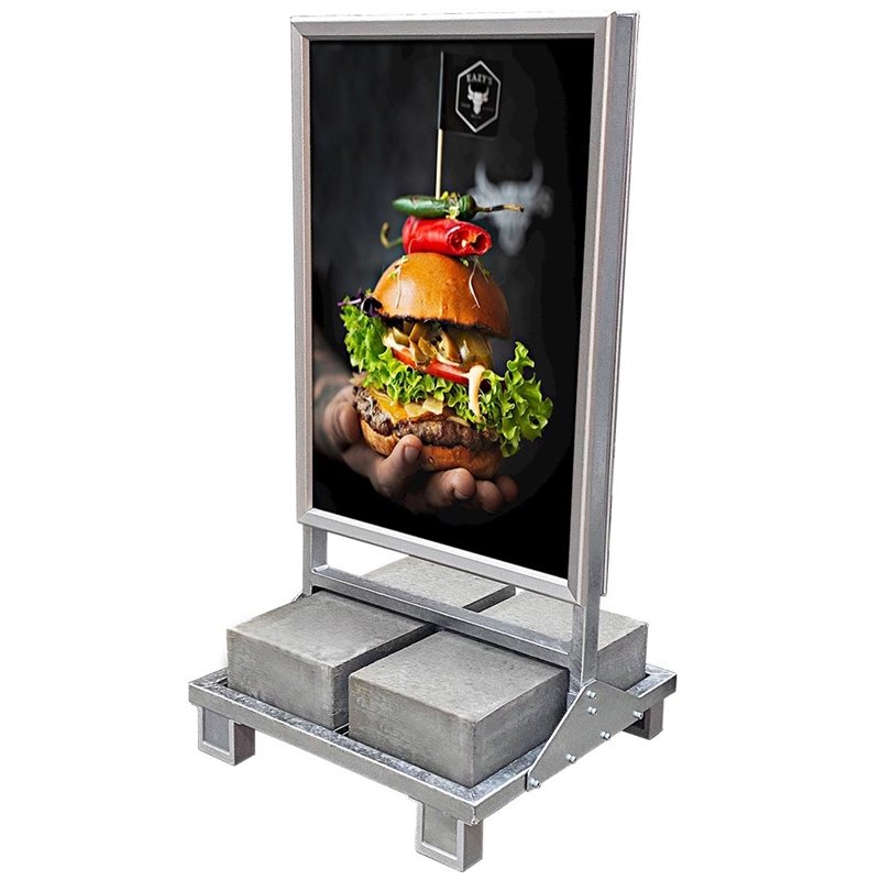 Heavy Outdoor Betonstander Gadeskilt - 70 x 100 cm