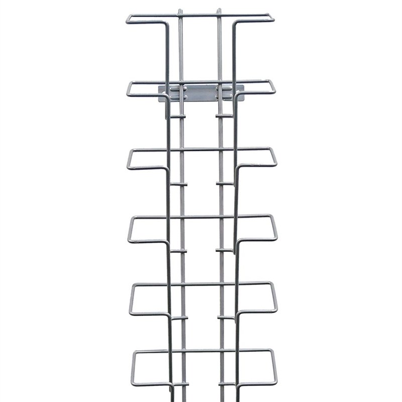 Brochureholder i tråd til væg - 9xA5 - 10,8 cm brochure højde