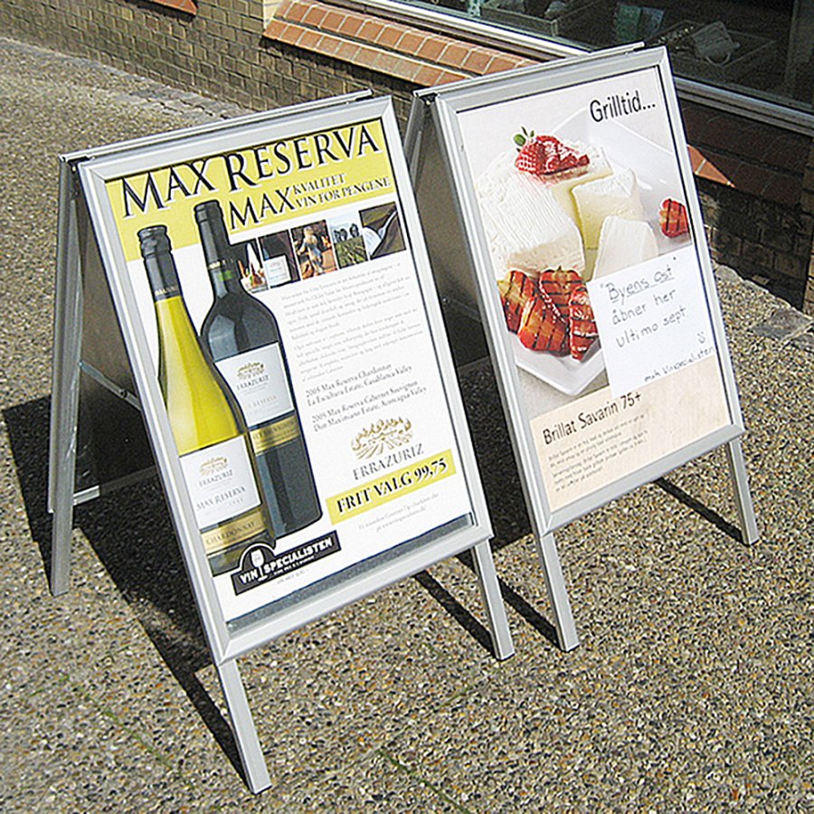 Alu-Line Standard Gadeskilt - sølv - 50 x 70 cm